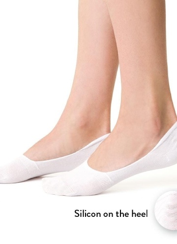 Skarpety balerinki bawełniane Steven biały