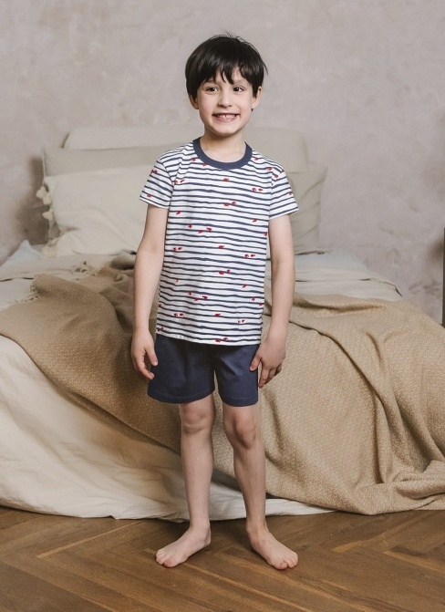 Chlapecké pyžamo ITALIAN FASHION KORFU print/tmavě modrá