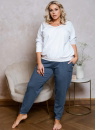 Pantaloni dama ITALIAN FASHION KARINA lung blugi