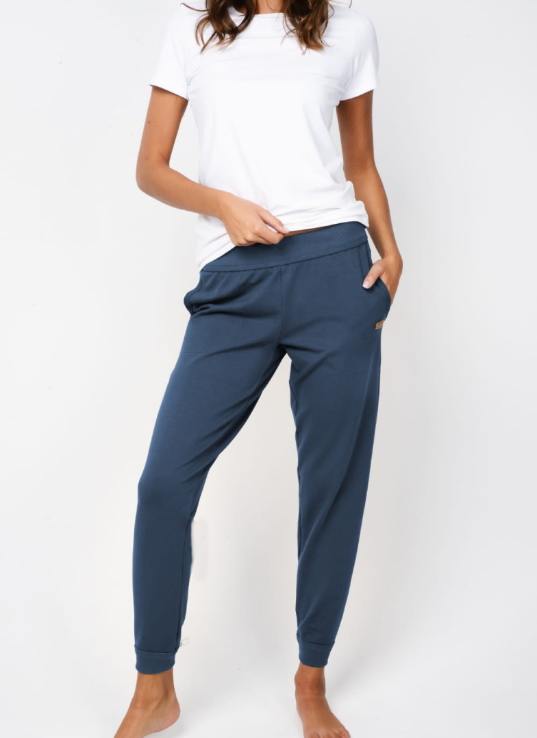 Pantaloni dama ITALIAN FASHION KARINA lung blugi