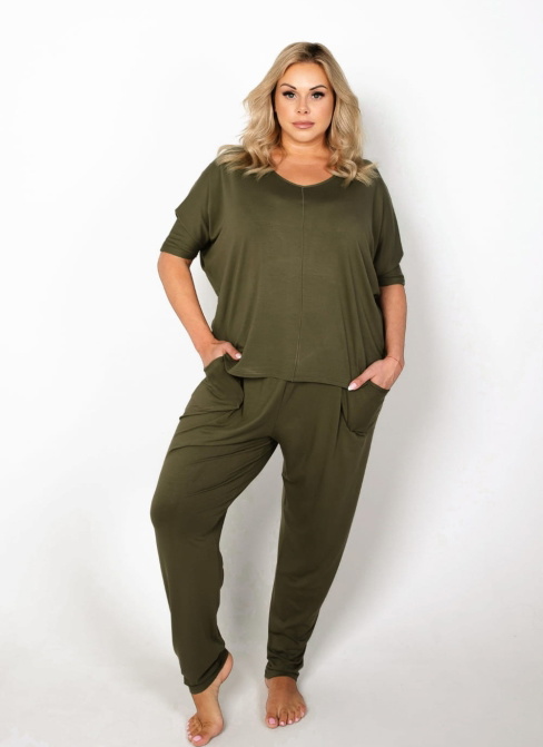 Női szett ITALIAN FASHION PARAMO rövid hosszú khaki