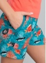 Piżama damska Italian Fashion OCEANIA kr.kr. koral/druk