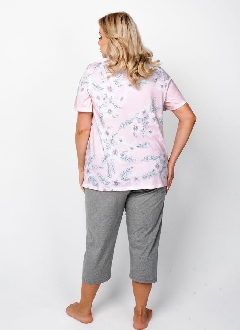 Dámské pyžamo ITALIAN FASHION SURFINIA print růžová/melanž