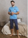 Pánské pyžamo ITALIAN FASHION ABRIL modrá/tmavě modrá
