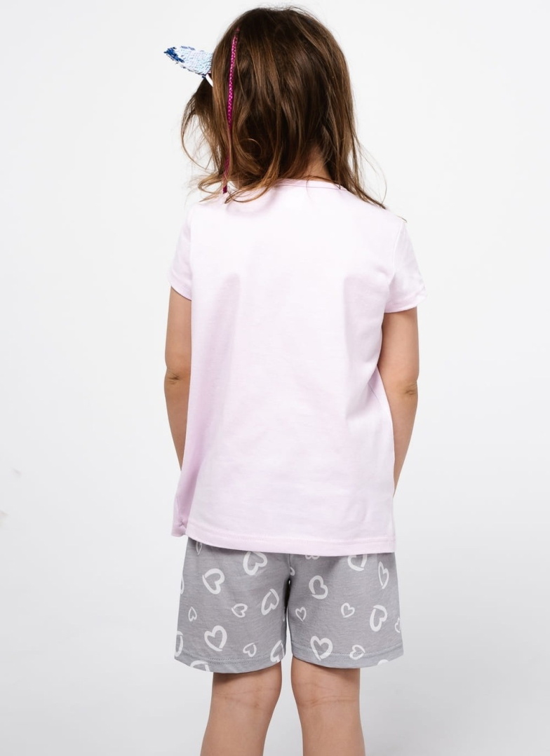 Pijama fete ITALIAN FASHION NOELIA scurt roz/print