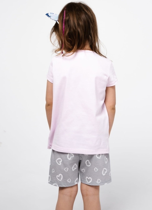 Pijama fete ITALIAN FASHION NOELIA scurt roz/print