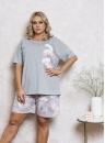 Piżama damska Italian Fashion DRACENA kr.kr. melanż/druk