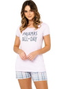 Pijama dama ITALIAN FASHION GLAMOUR scurt roz/print