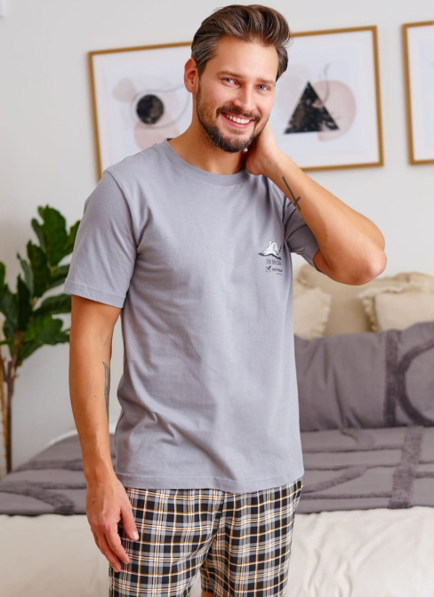 Pijama pentru bărbați DOCTOR NAP PMB.5153 GREY