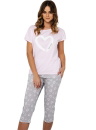 Pijama dama ITALIAN FASHION NOELIA scurt 3/4 roz/print