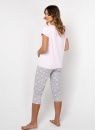 Pijama dama ITALIAN FASHION NOELIA scurt 3/4 roz/print