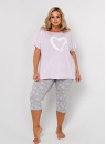 Pijama dama ITALIAN FASHION NOELIA scurt 3/4 roz/print