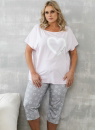 Pijama dama ITALIAN FASHION NOELIA scurt 3/4 roz/print