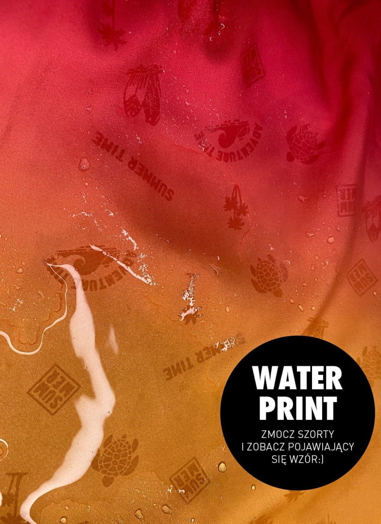 Fürdő sort ATLANTIC.1006 WATER PRINT rózsaszín