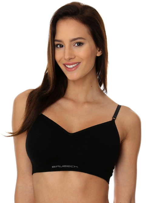 BRUBECK Sutien COMFORT COTTON negru