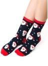 Ponožky dámské vánoční Santa Claus STEVEN tmavě modrá