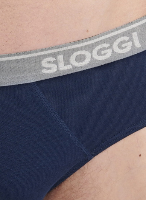 Slipuri SLOGGI MEN GO ABC MIDI 2P BLUE BLACK