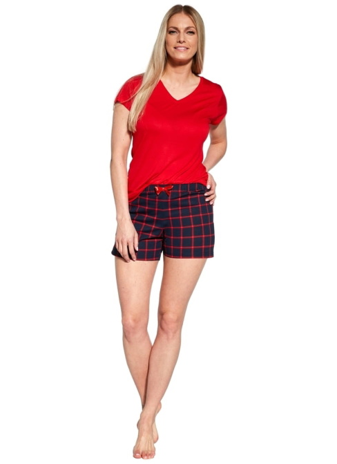 Pijama dama CORNETTE.1108 CARMEN RED/NAVY BLUE