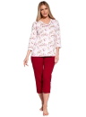 Pijama dama CORNETTE.1114 ADELE PINK/ DARK RED