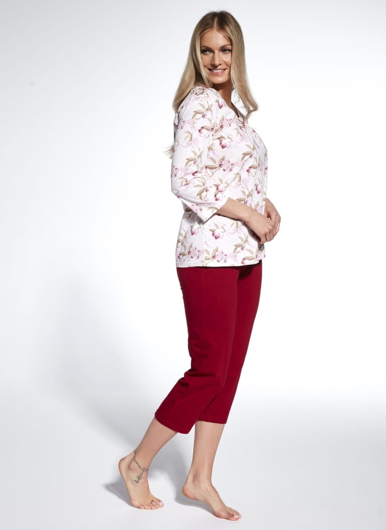 Pijama dama CORNETTE.1114 ADELE PINK/ DARK RED