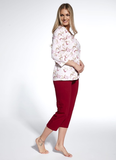 Pijama pentru femei CORNETTE.1114 ADELE PINK/ DARK RED