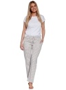 Spodnie damskie długie Cornette.1159 różowe/grey/beige