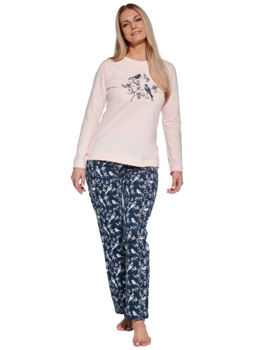 Pijama pentru femei CORNETTE.1189 BIRDIE PINK/NAVY BLUE