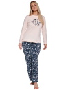 Pijama dama CORNETTE.1189 BIRDIE PINK/NAVY BLUE