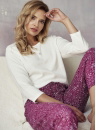 Pijama dama TARO.1258 crem