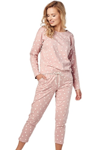 Pijama dama TARO.1267 roz pudră