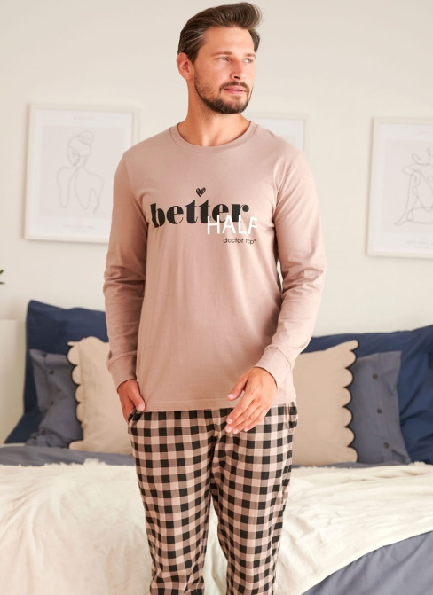 Pijama bărbați DOCTOR NAP PMB.5216 BEIGE