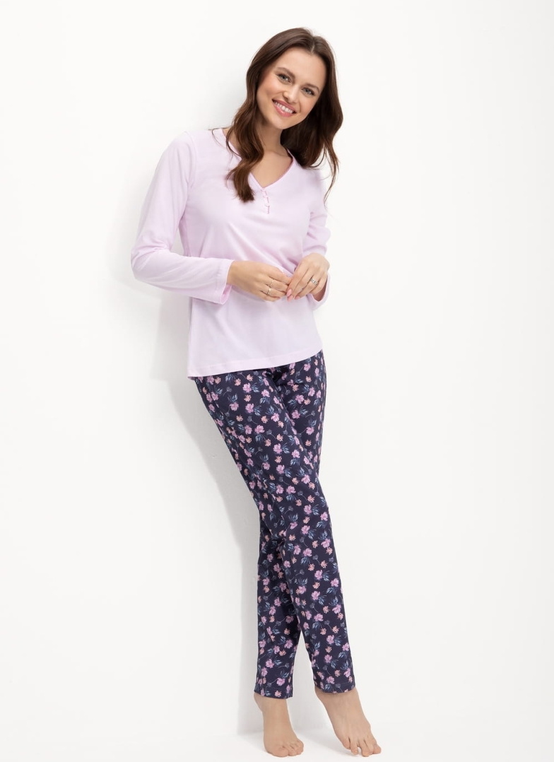 Pijama dama LUNA.1207 roz deschis