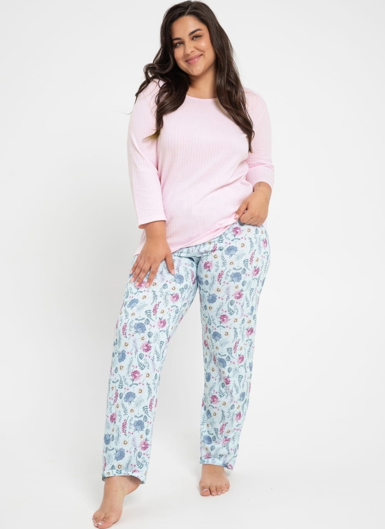 Pijama dama TARO.1291 roz deschis