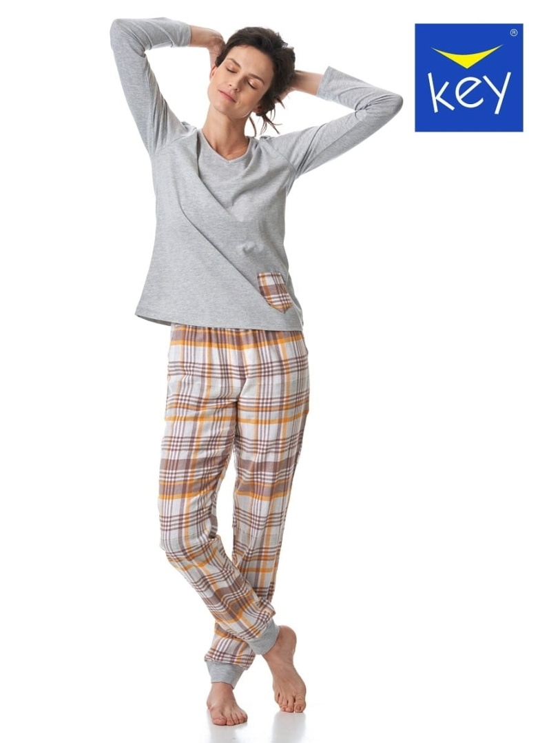 Dámské pyžamo z flanelu KEY.1042