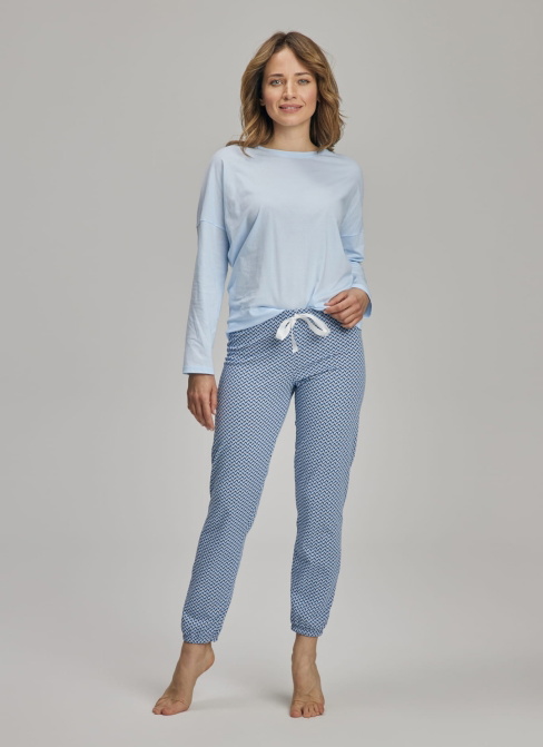 Pijama pentru femei WADIMA.1251 albastru deschis