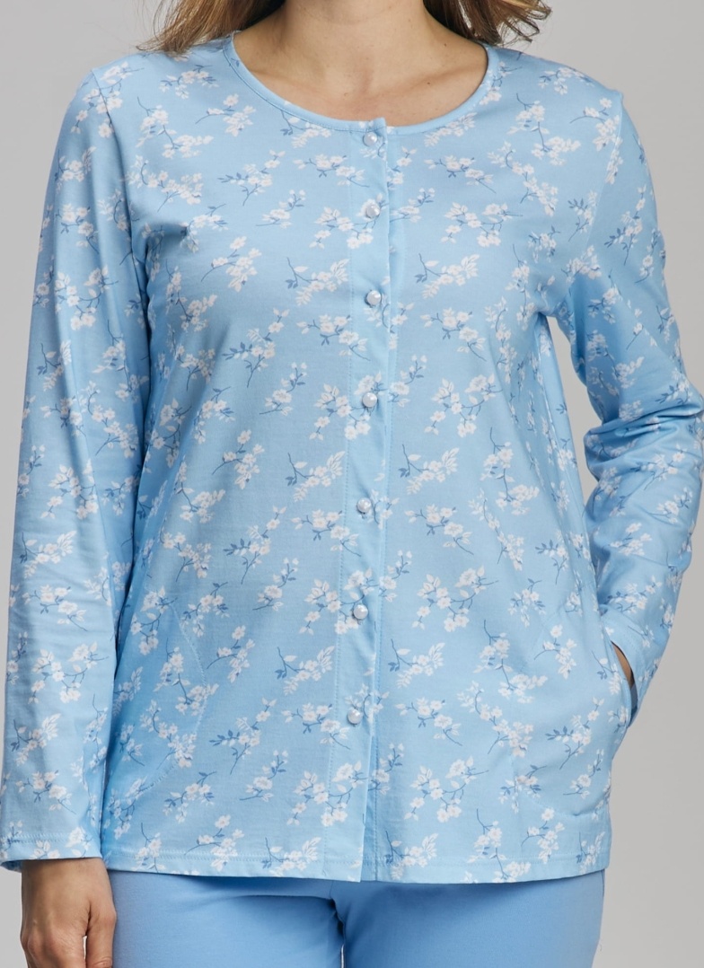 Dámské rozepínací pyžamo WADIMA.1260 světle modrá