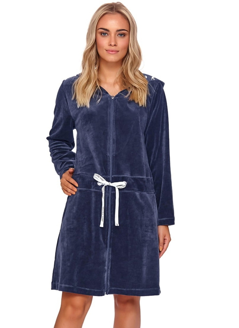 Szlafrok damski Doctor Nap SWO.1008 DEEP BLUE