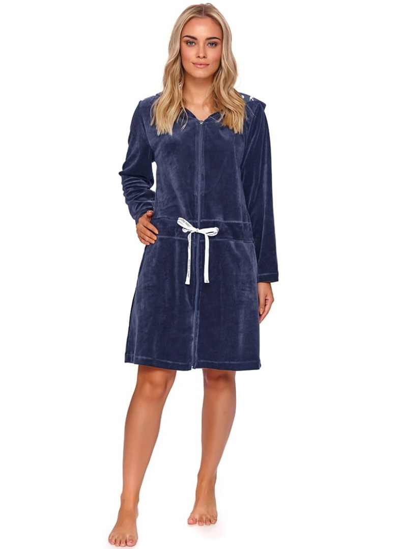 Szlafrok damski Doctor Nap SWO.1008 DEEP BLUE