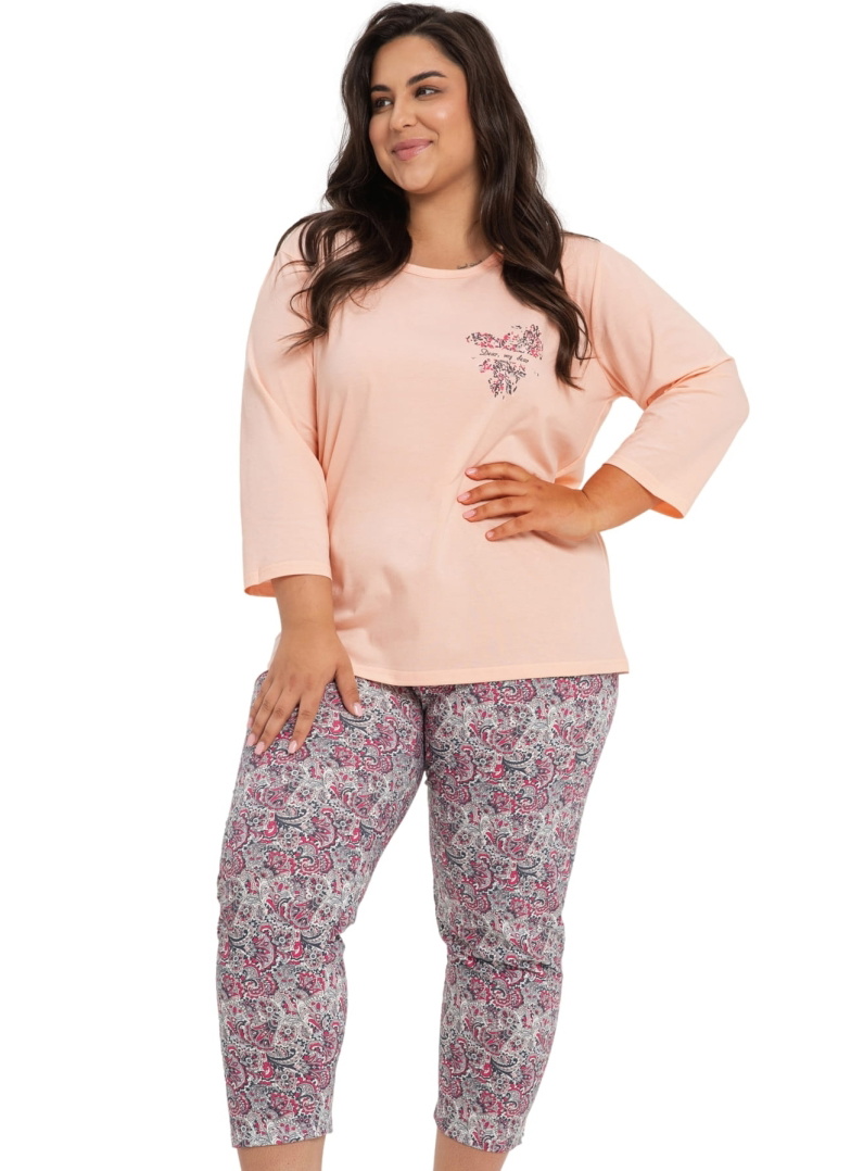 Pijama dama TARO.1384 piersică