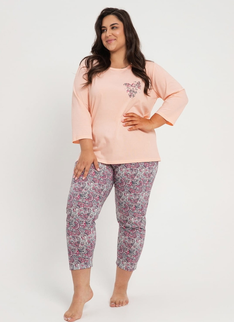 Pijama dama TARO.1384 piersică