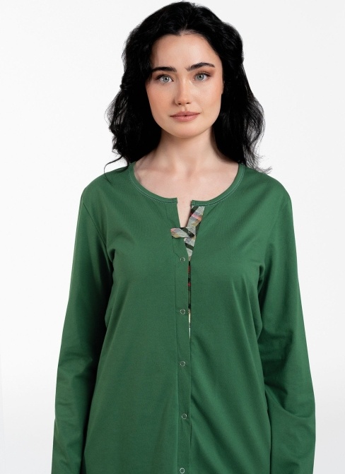 Piżama damska Italian Fashion ASAMA dł.dł. zielony/druk
