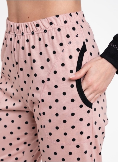 Dámské pyžamo ITALIAN FASHION BONILLA černá/print dl.