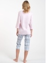 Piżama damska Italian Fashion ALLISON 3/4+3/4 róż/druk