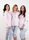 Dámské pyžamo ITALIAN FASHION ALLISON růžová/print 3/4
