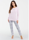 Pijama dama ITALIAN FASHION GLAMOUR lung roz/print