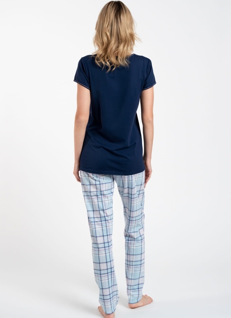 Dámské pyžamo ITALIAN FASHION GLAMOUR kr.dl tmavě modrá/print