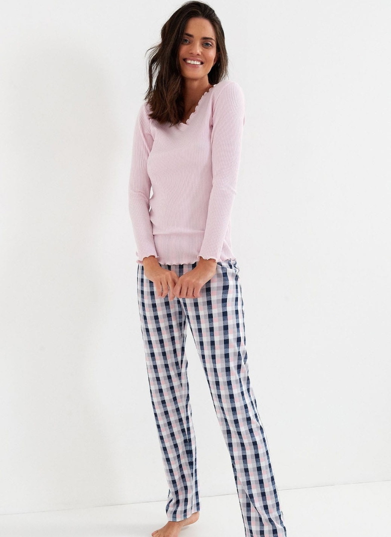 Pijama dama CANA.1186 roz-gri INTERLOK