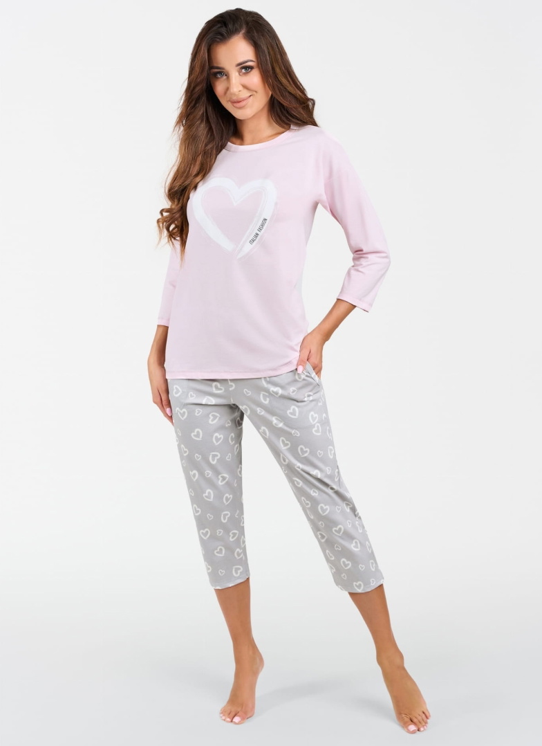 Pijama dama ITALIAN FASHION NOELIA 3/4+3/4 roz/print