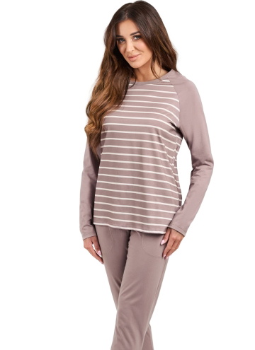 Pijama pentru femei ITALIAN FASHION ODA lung cappuccino