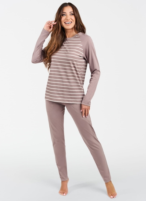 Pijama dama ITALIAN FASHION ODA lung cappuccino